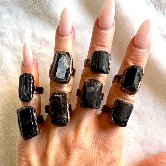 EMF Negativity Shield. Black Tourmaline Ring 5 6 7 8 9 - Picture 4 of 7